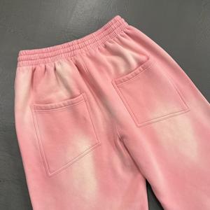 Pantalones Deportivos Holgados de Alta Calidad para Mujer, Mezcla de Algodón, Lavado Ácido, Pierna Ancha - Product Image 4