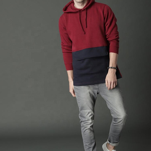Sweat-shirt à capuche pour homme, color-block rouge et bleu marine, coupe classique, décontracté, pour l'automne, BRG, sweats à capuche et sweat-shirts pour homme - Product Image 6