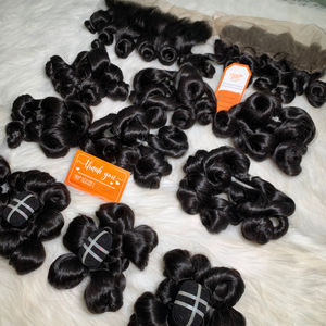 Extensions de cheveux naturels noirs Remy à double trame, ondulés, 100% cheveux humains vietnamiens - Product Image 1