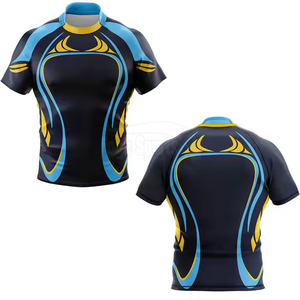 Custom Logo Rugby Jersey Men’s Athletic Shirt Breathable Lightweight Sports Tee for Team Uniform Use - Product Image 6
