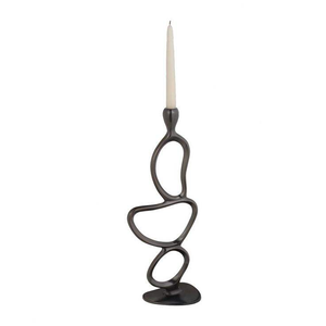 Portavelas de metal negro con forma de serpiente, decoración artística para frascos de velas de mármol, decoración de mesa - Product Image 3