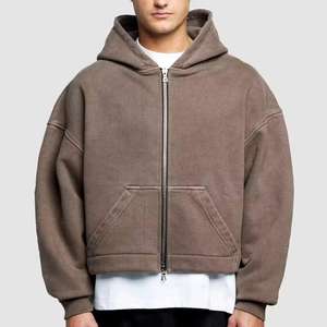 Sudadera con Capucha Negra Oversize para Hombre, 10%/90% PC, 400 GSM, Superpeinada, Bio-lavada, Preencogida, Diseño de Hombros Caídos y Dobladillo y Puños Acanalados - Product Image 2