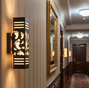 Wall light Square / Rectangular Viet Nam CM Decor steel/inox Living Room / Bedroom / Hallway Flush Mount 3500K (Warm White) LED - Product Image 4