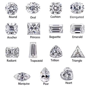 เพชรโมอิสซาไนต์ GRA Certified ขายส่ง รูปทรงต่างๆ ขนาด 0.5 - 3 กะรัต คุณภาพสูงสีขาวเจียระไนแบบเพชร - Product Image 4