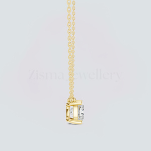 Collar con Diamante Cultivado en Laboratorio Certificado por IGI de 1ct, Plata 925, Oro 14K, DE VVS2, Corte Cojín, Colgante Solitario, Fabricante, Envío DDP a EE. UU. - Product Image 4