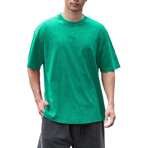เสื้อยืดโอเวอร์ไซส์พิมพ์โลโก้ตามสั่งสำหรับผู้ชาย สไตล์สตรีทแวร์ ทรงหลวม ไหล่ตก คุณภาพสูง เสื้อยืดลำลองแนวสปอร์ตสำหรับผู้ชาย - Product Image 3