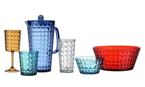 Vaisselle en acrylique à fleurs en relief Boissons - Product Image 4