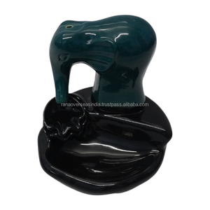 Vente en gros de porte-encens cascade en céramique de haute qualité fontaine cascade d'encens éléphant idéal pour la décoration zen à la maison - Product Image 6