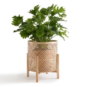 Soporte ajustable para plantas de bambú, cestas para macetas hechas a mano con soportes elevados para plantas verdes. - Product Image 4