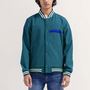 Chaqueta Varsity Casual para Hombre con Cuello Alto, Estilo Universitario, Uniformes Escolares, Ropa Deportiva, Streetwear, Chaqueta Acolchada Cómoda para Invierno - Product Image 3