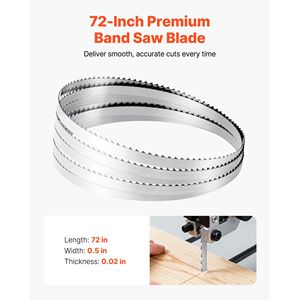 Lama per Sega a Nastro Bimetallica da 72 Pollici, 4 TPI, Acciaio al Carbonio ad Alta Resistenza, 18 HRC, Denti Affilati Temprati, 0,5 Pollici - Product Image 3