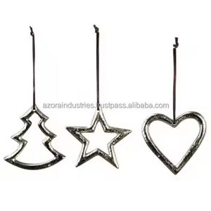 Décoration suspendue en métal Sculpture Ornements Décoration de Noël personnalisée Fournitures Forme du Père Noël - Product Image 5