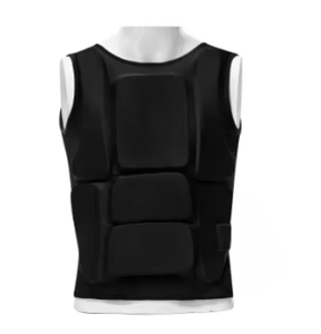 Protège-poitrine de boxe en PU noir pour hommes, équipement de protection réglable et respirant, gilet d'entraînement pour les arts martiaux - Product Image 2