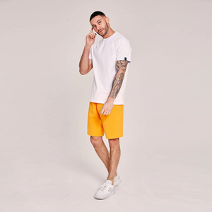 Trendy Summer Set Short <b>T</b>-Shirt Knitted Cotton Spandex Soft Breathable Gym Streetwear Casual Outfit OEM Private Label - Product Image 3