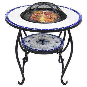 Azul y Blanco 26,8 \ "Cerámica Mosaico Fire Pit Table - Product Image 3