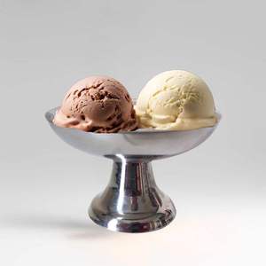 Bol à glace élégant en acier inoxydable avec cuillère, plat à dessert en métal, ustensiles de cuisine - Product Image 2