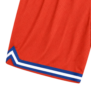 <b>Men</b> <b>Red</b> Blue Sublimated Mesh Basketball <b>Shorts</b> Polyester Athletic Sports <b>Shorts</b> Team Competition Game Wear Performance Apparel - Product Image 5