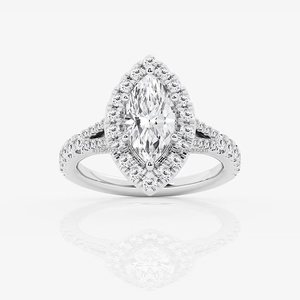 IGI Lab Grown Marquise Cut Diamond Vintage 14K Gold Anillo de regalo de compromiso de boda unisex - Product Image 3