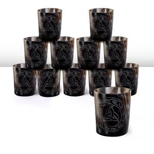 Verre à boire en corne polie de forme naturelle, écologique et de haute qualité, au style rustique, pour les passionnés du Moyen Âge, verres à bière FAIZA CRAFT - Product Image 4