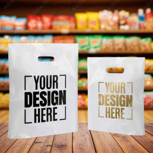 Sacs en polyéthylène biodégradables sur mesure, HDPE, imperméables, résistants, durables, avec cordon de serrage, fournisseur en gros - Product Image 1