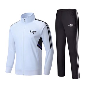 Unisex Purple Track Jacket With Black Joggers Solid Color Sporty Tracksuit Full Sleeve Zipper Fly Autumn Wear - Product Image 6