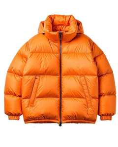 Men Orange Puffer Jacket Thick Warm <b>Down</b> Coat Lightweight Windproof Winter Outerwear for Outdoor and Street Fashion Wear - Product Image 1