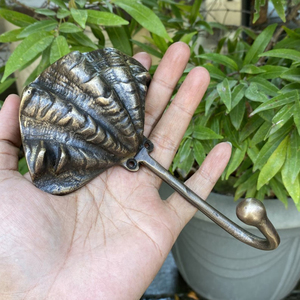 Antiqued Decoration Cast Brass Sea Shell Design Door Wall Mounted <b>Coat</b> Hanger <b>Single</b> <b>Hook</b> Antiqued Decoration <b>Hooks</b> & Rails - Product Image 3