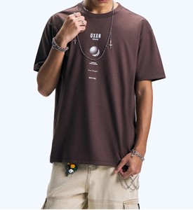 Camiseta de gimnasio vintage oversize con cuello alto y hombros caídos, lavado ácido, en blanco, para hombre, venta al por mayor, ODM, personalizada - Product Image 4