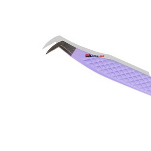 Best Quality Nano Fiber Tip Eyelash Extension Tweezer Light Purple Volume Classic <b>Boot</b> Tweezer Used for Lash Extension - Product Image 3