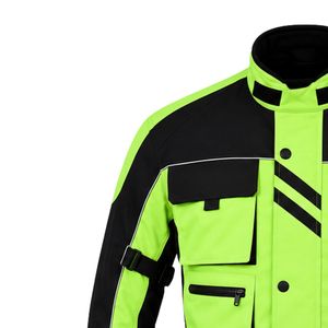 Chaqueta de Motociclista Verde Neón y Negra para Hombre, Chaqueta Protectora para Motocicleta, Equipo de Motociclista Resistente al Viento, para Carreras y Turismo - Product Image 6