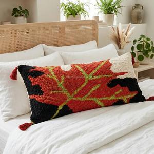 Moroccan Tufted Pillow Cover 12x20 Decorative Multi Yellow Tassel <b>Floor</b> Cushion Luxury <b>Sofa</b> Throw Tufted Boho Style Pillowcase - Product Image 5