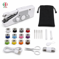 Kit d'entretien pour machine à coudre portable avec bobines de fil, jeu d'aiguilles et câble USB pour la réparation à domicile