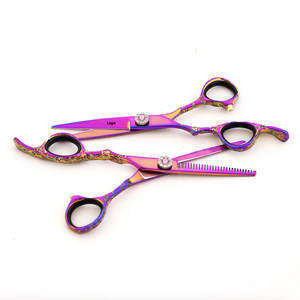 Tijeras de Peluquería Profesionales de Acero Inoxidable con Diseño Ergonómico, Premium Rainbow Offset Thinners, para Expertos de Salón - Product Image 5