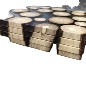 Craftsy Home Ensemble de sous-verres en résine époxy de qualité PROMOTIONNELLE avec effet océanique Dessous de verre ronds carrés décoratifs en résine époxy - Product Image 1