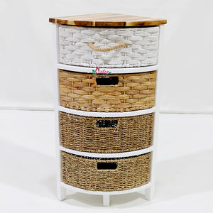 Artex Dong Thap fábrica muebles gabinete hecho a mano algas marinas cuerda agua Jacinto tejido almacenamiento Natural - Product Image 1