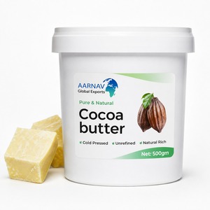 Beurre de cacao pur naturel AARNAV 500g, pressé à froid, non raffiné, soin de la peau, fabriqué en Inde - Product Image 2