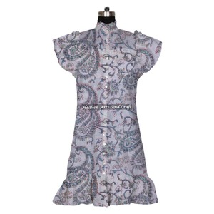 Vestido Elegante para Bebé Niña 2026, Top con Volantes de Manga Corta, Diseño Impresionante, Hermosa Tela de Algodón, Nuevo Modelo - Product Image 5