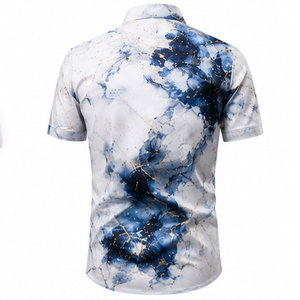 Camisa de Hombre a la Moda con Botones y Estampado Personalizado, 100% Algodón, Secado Rápido, Transpirable, Elegante, Informal, para Oficina, ODM - Product Image 2