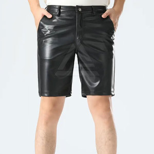 Shorts en cuir pour hommes, matériau doux de haute qualité, design moderne, coupe confortable, idéal pour les tenues décontractées, le sport et les voyages - Product Image 6