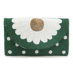 Bolsa de Viaje Multifuncional Rectangular de Lujo Moderna, Hecha a Mano por HASAN CRAFT, con Cuentas Florales Rosas, 100% Algodón - Product Image 2