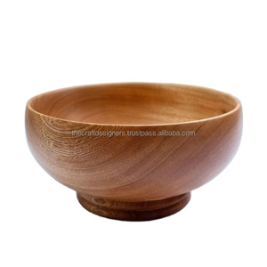 Customized Design Salad Bowl <b>Table</b> Decorative Natural Wood Bowl Hot Selling Wedding Dinner Bowl for Dish <b>Storage</b> - Product Image 5