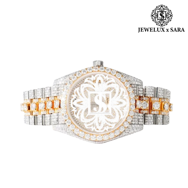 Luxury VVS Moissanite Diamond Hip Hop Watch Fully Iced Out Stainless Steel Automatic Mechanical Wristwatch for Men for Sale