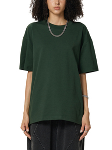 T-shirt unisexe 100 % coton, coupe oversize, uni, épais, streetwear, vente en gros, personnalisable, imprimé sur mesure - Product Image 3