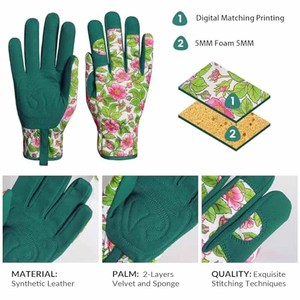Gants de jardinage en cuir synthétique de qualité supérieure Amara, protection personnelle, résistance à l'abrasion, résistance à la chaleur, durabilité, gants de jardin - Product Image 5