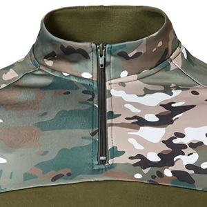 Men Comfy Long Sleeve Quarter Zip <b>Mid</b> <b>Layer</b> Jacket, Suitable For Sports, Workout, Wear 1/4 Zipper Long Sleeve Jacket - Product Image 5