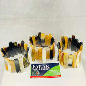 Venta al por mayor de joyería Faison, brazalete de mano en espiral, brazalete de cuerno de búfalo de lujo, brazalete de cuerno natural de Falak World Export - Product Image 2