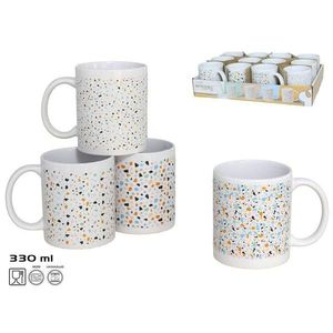 TRIPOLI 330ML <b>Ceramic</b> <b>Cups</b> 4 Assorted Stoneware Mugs - Product Image 1