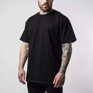 T-shirts pour hommes 100% coton, manches courtes, vêtements d'été décontractés, col rond uni, vêtements pour hommes, t-shirts pour hommes surdimensionnés - Product Image 2