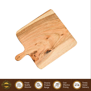 Planche à découper en bois d'acacia au design élégant, haute durabilité, couleur bois naturel / Planche à découper en bois pour cuisine d'hôtel - Product Image 4