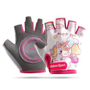 Gants de vélo unisexes en polyester rembourrés de gel, respirants, antidérapants, pour la course sur route, demi-doigts, été - Product Image 3